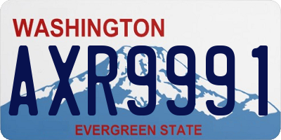 WA license plate AXR9991
