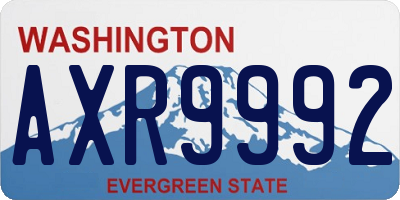 WA license plate AXR9992
