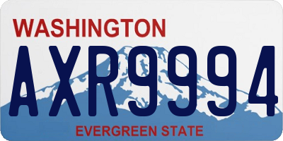 WA license plate AXR9994