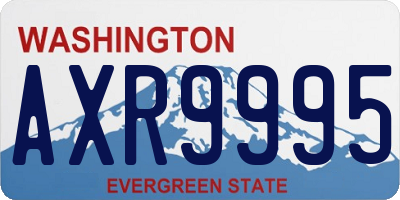 WA license plate AXR9995