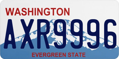 WA license plate AXR9996