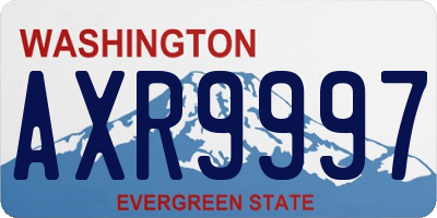 WA license plate AXR9997