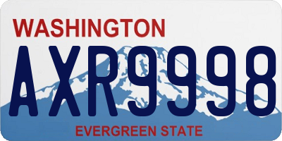WA license plate AXR9998