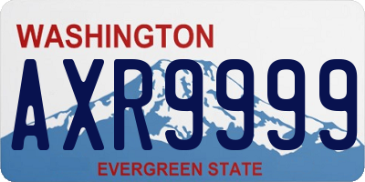 WA license plate AXR9999