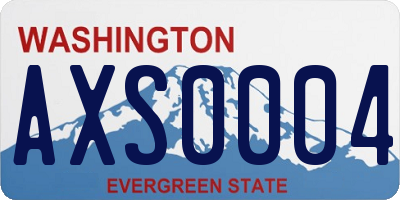 WA license plate AXS0004