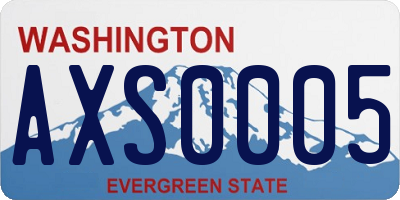 WA license plate AXS0005