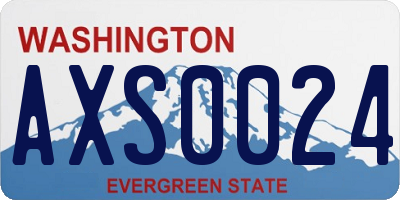 WA license plate AXS0024