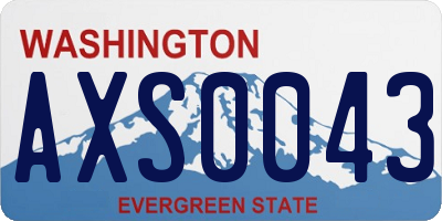 WA license plate AXS0043