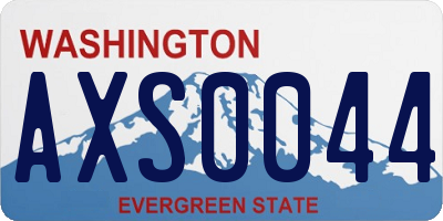 WA license plate AXS0044