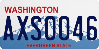 WA license plate AXS0046