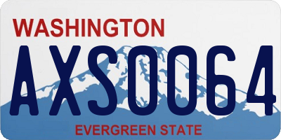 WA license plate AXS0064