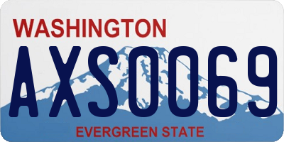 WA license plate AXS0069