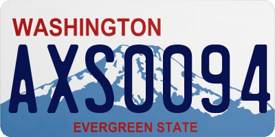 WA license plate AXS0094