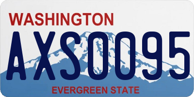 WA license plate AXS0095