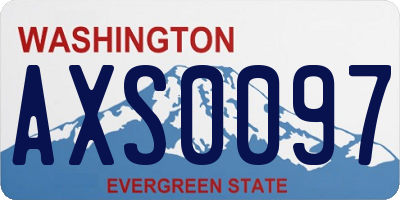 WA license plate AXS0097