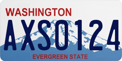 WA license plate AXS0124