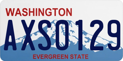 WA license plate AXS0129