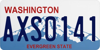 WA license plate AXS0141