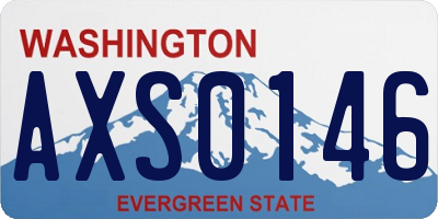 WA license plate AXS0146