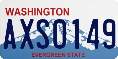 WA license plate AXS0149