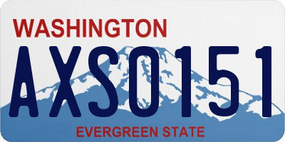WA license plate AXS0151