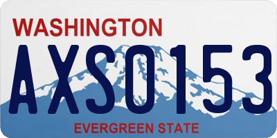 WA license plate AXS0153
