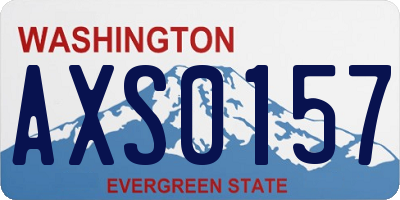 WA license plate AXS0157