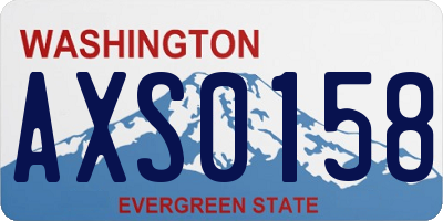 WA license plate AXS0158