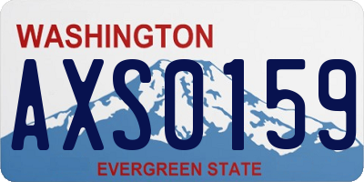 WA license plate AXS0159