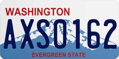 WA license plate AXS0162