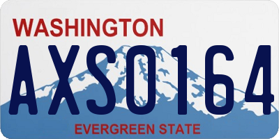 WA license plate AXS0164