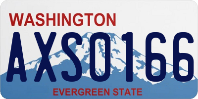 WA license plate AXS0166