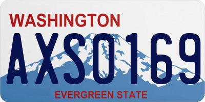 WA license plate AXS0169