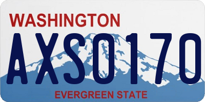 WA license plate AXS0170