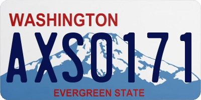 WA license plate AXS0171