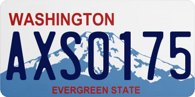 WA license plate AXS0175