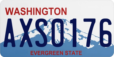 WA license plate AXS0176