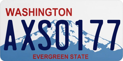 WA license plate AXS0177
