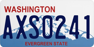WA license plate AXS0241