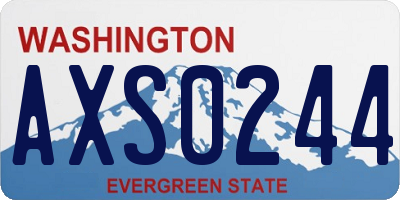 WA license plate AXS0244