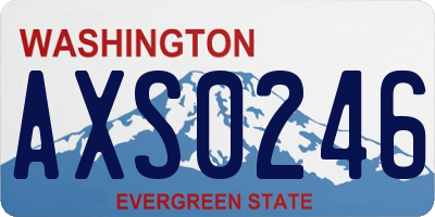 WA license plate AXS0246