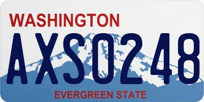 WA license plate AXS0248
