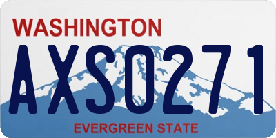 WA license plate AXS0271
