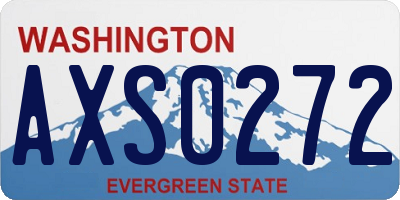 WA license plate AXS0272
