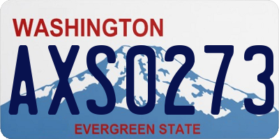 WA license plate AXS0273