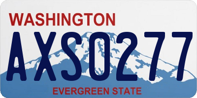 WA license plate AXS0277