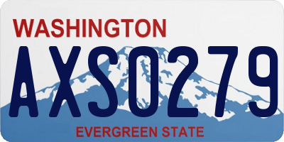 WA license plate AXS0279