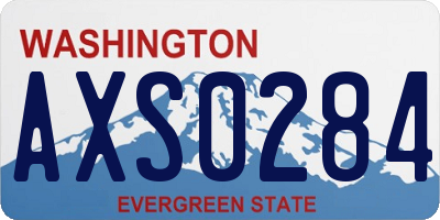WA license plate AXS0284