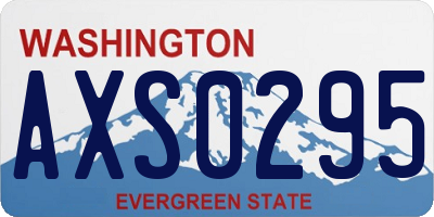 WA license plate AXS0295