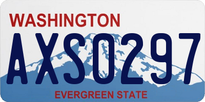 WA license plate AXS0297